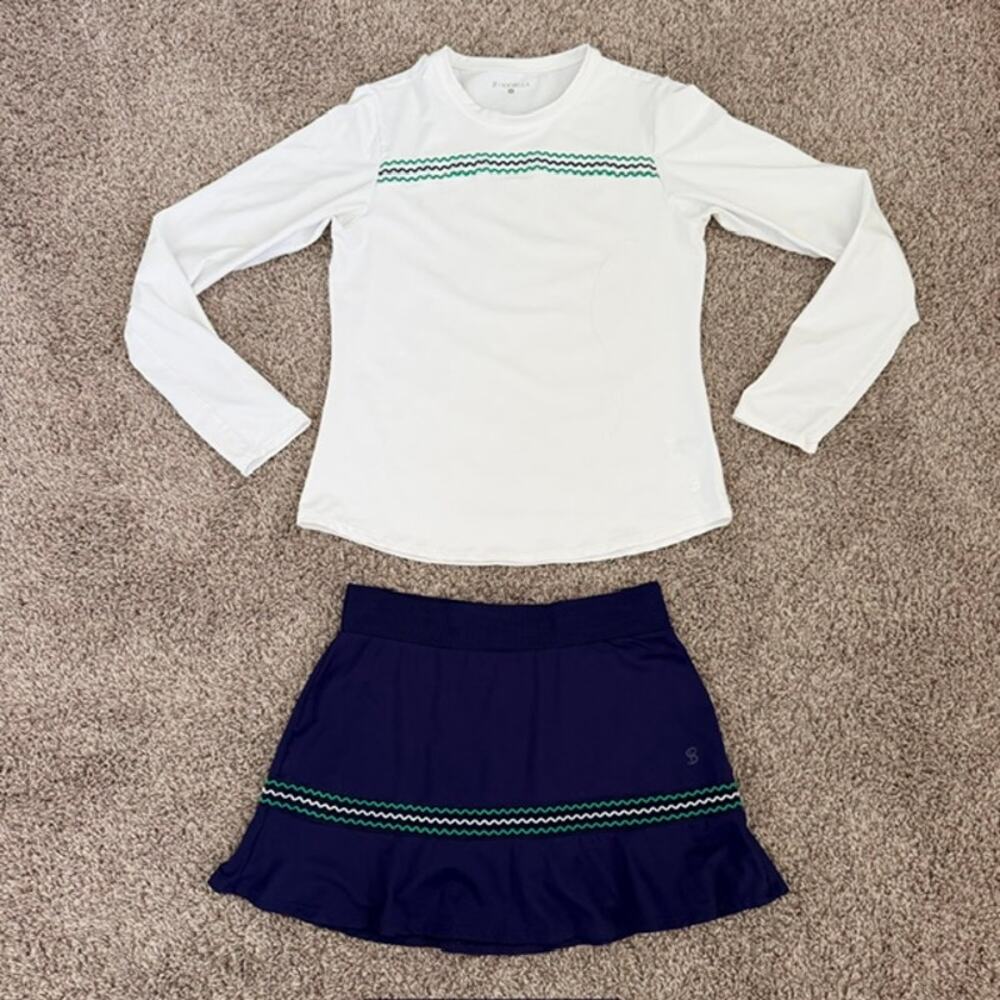 Sofibella Green Spirit Set Women's Medium Top Small Skort Tennis Athletic